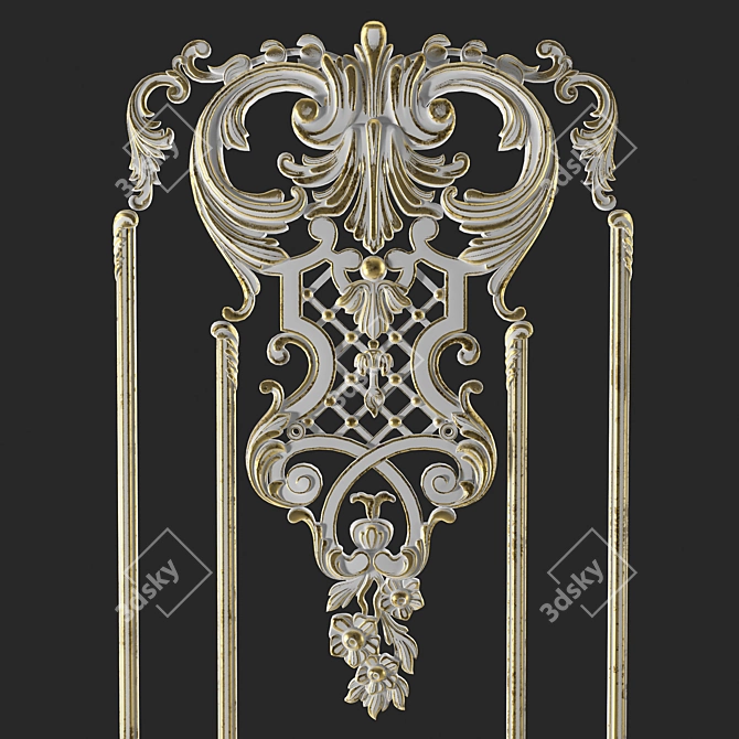 Elegant Stucco Molding: Timeless Charm 3D model image 4