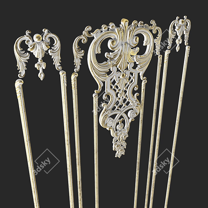 Elegant Stucco Molding: Timeless Charm 3D model image 5