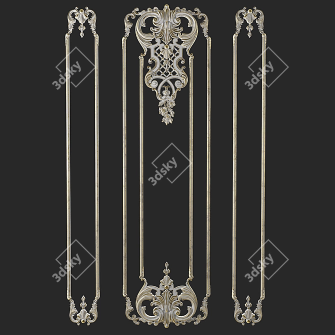 Elegant Stucco Molding: Timeless Charm 3D model image 6