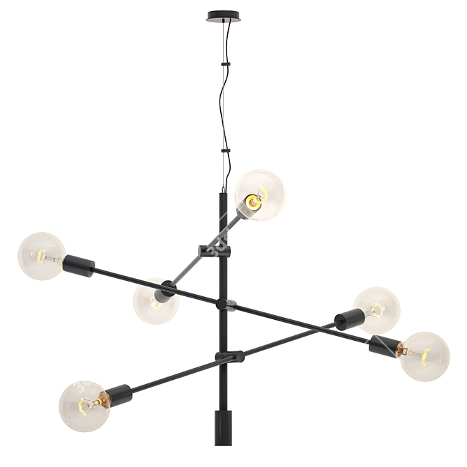 Large Mobile Chandelier: Elegant Illumination 3D model image 1