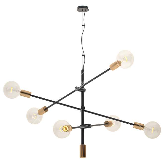 Large Mobile Chandelier: Elegant Illumination 3D model image 2