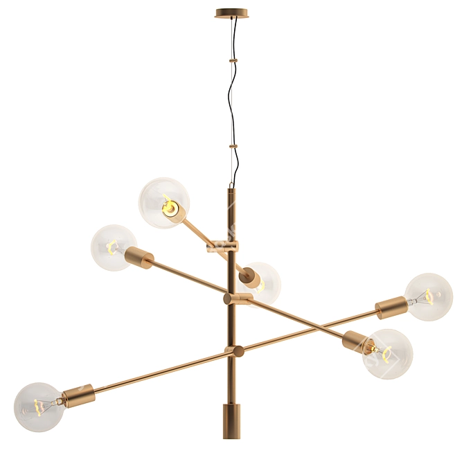 Large Mobile Chandelier: Elegant Illumination 3D model image 3