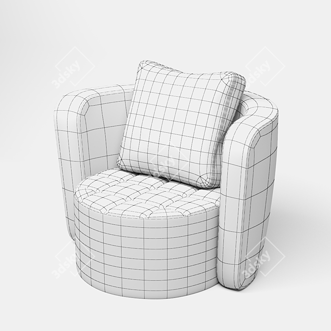 Aris Arm Chair: Sleek Design for Modern Comfort 3D model image 3