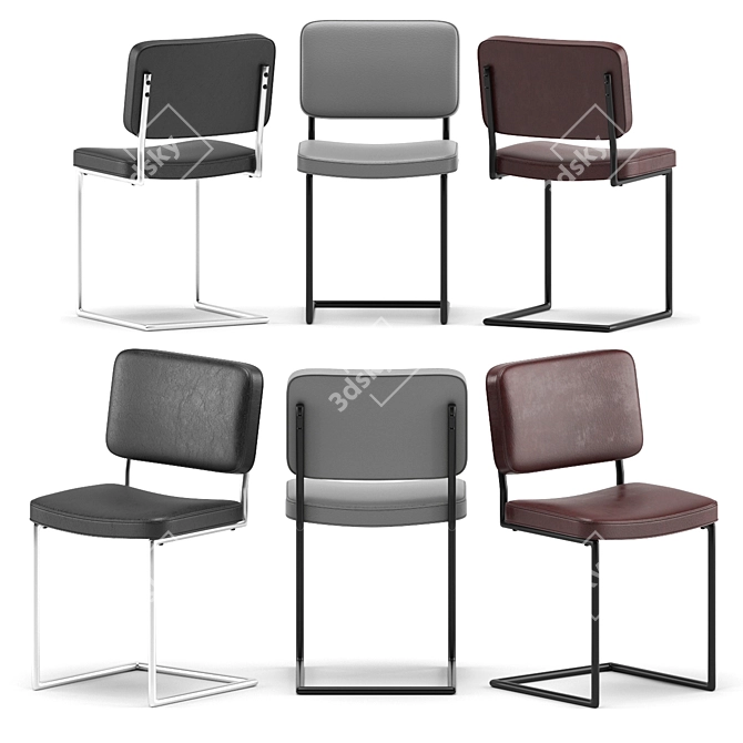 Luxury Leather Chairs 3D model image 1