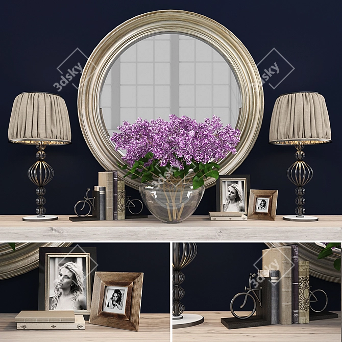 Elegant Home Decor Set 3D model image 1