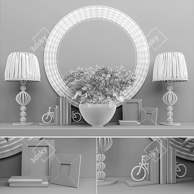 Elegant Home Decor Set 3D model image 3