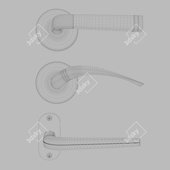 Versatile Door Handles: Ideal for Interior Doors 3D model image 2