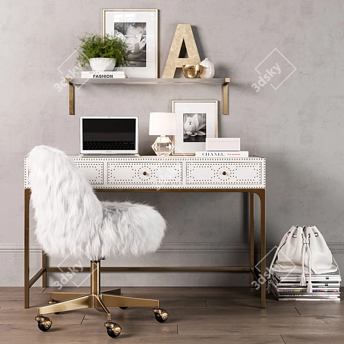 Kitson Desk: Stylish, Functional and Elegant 3D model image 1