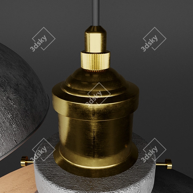 Industrial Steampunk Cone Chandelier 3D model image 2