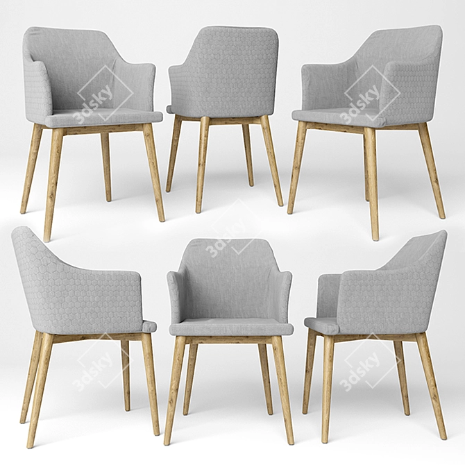 Product Title: Stylish La Forma Danai Chair 3D model image 1