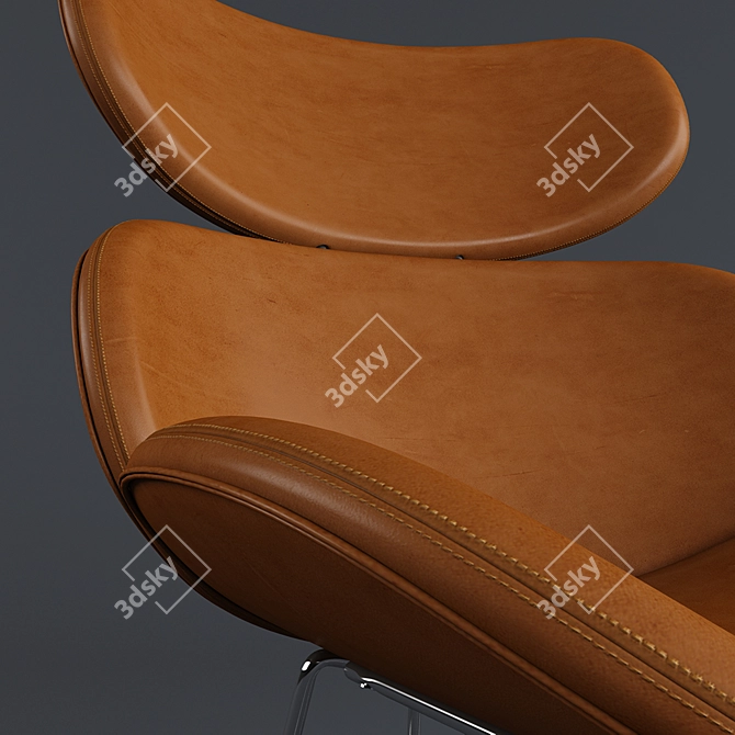 Minimalist Chic: Cazar Lounge Chair 3D model image 2