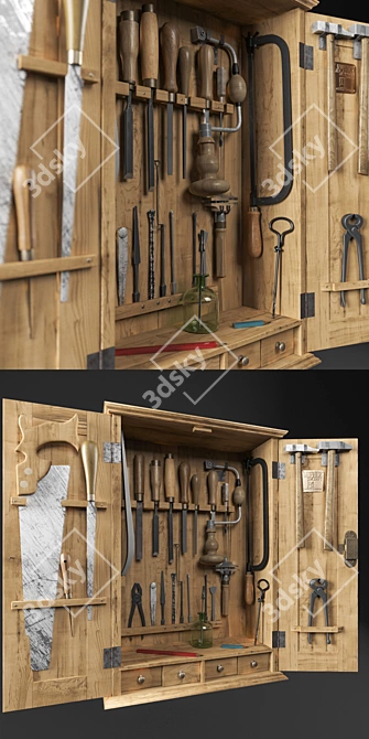 Carpenter's Cabinet: Complete Tool Set 3D model image 2