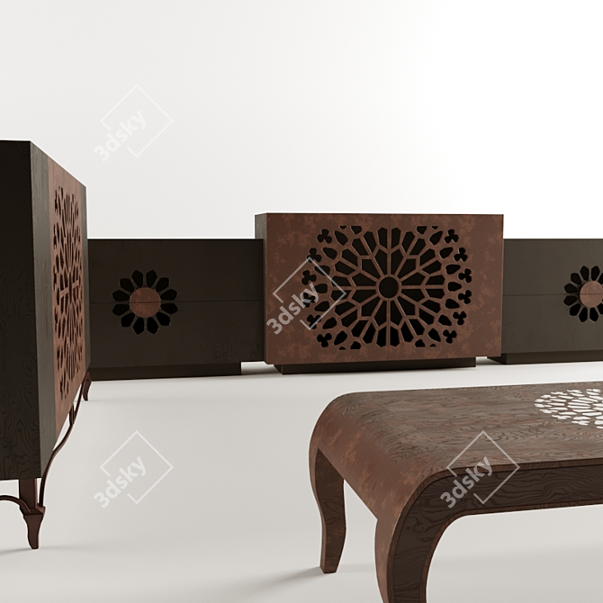 Modern Braun Franco Furniture Set 3D model image 3