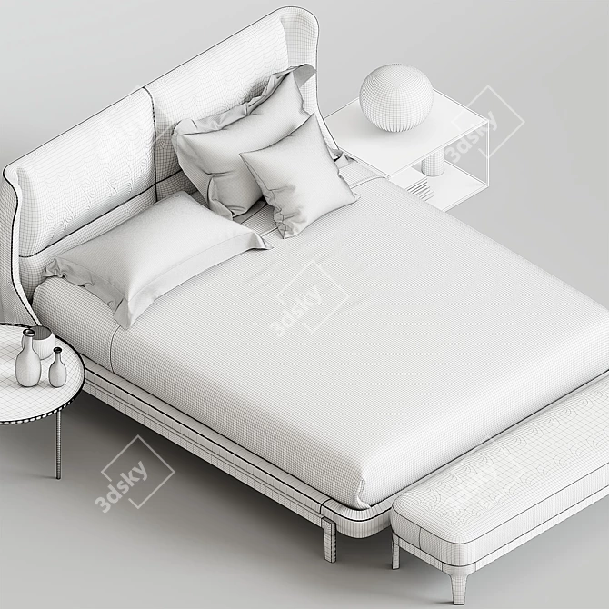 Luxurious Molteni&C Fulham Bed 3D model image 2