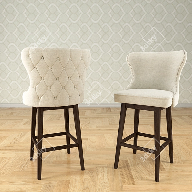 Paul Swivel Barstool - Chair No 2 3D model image 2