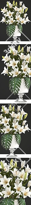 Pure Lily Bouquet 3D model image 2