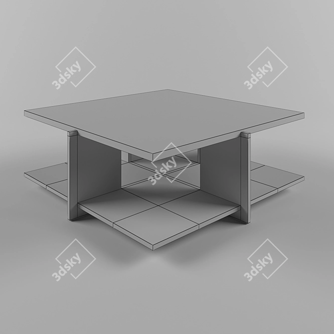 Elegant Lewis Coffee Table 3D model image 2