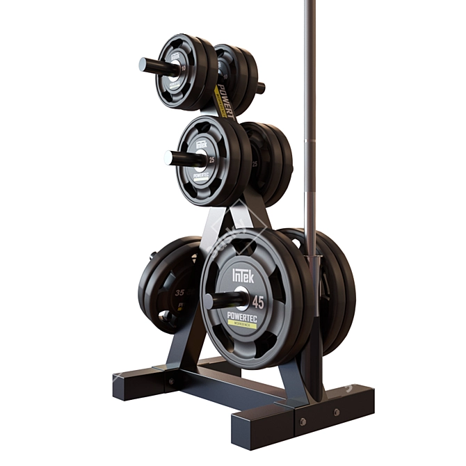 Powerful Weight Rack for Efficient Workouts 3D model image 2