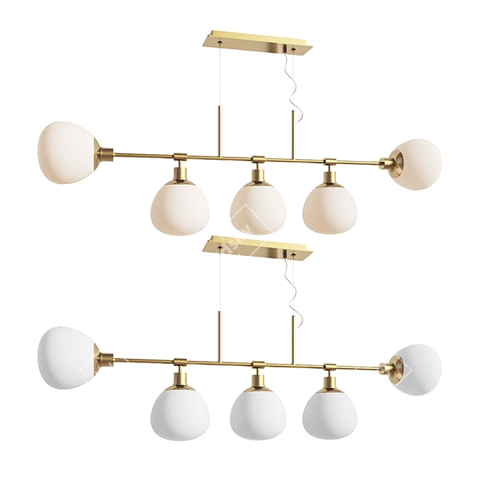 Erich Maytoni Chandelier: Modern Brass Suspension Light 3D model image 1