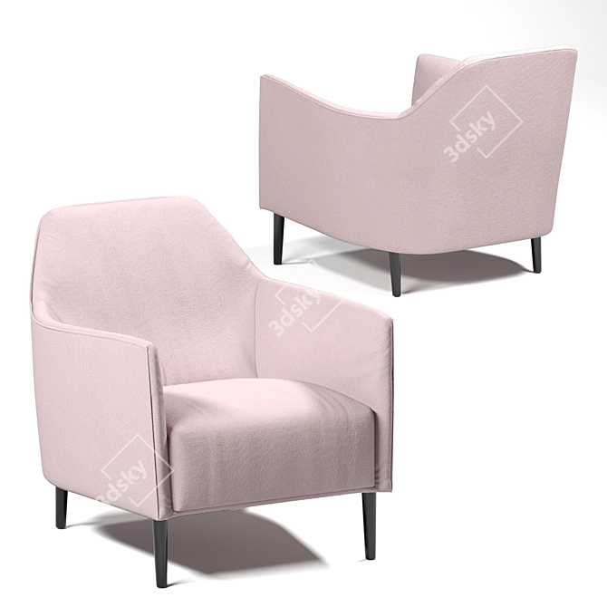 Color Adjustable Ell Chair 3D model image 1