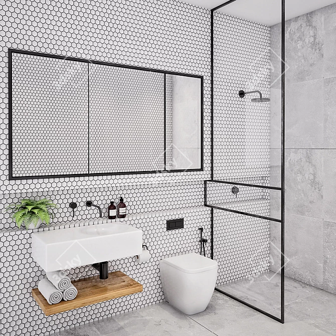 Elegant Bathroom Set: Complete your Bathroom 3D model image 1