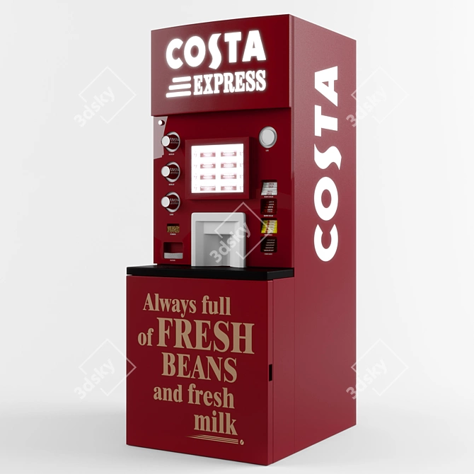 Costa Express 3D Self-Service Machine 3D model image 1