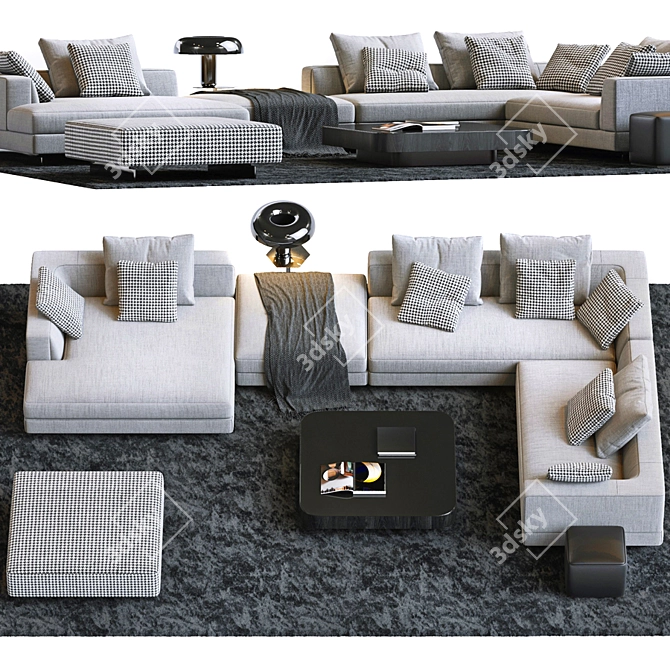 Elegant Minotti Set 18 with Alexander Sofa 3D model image 4