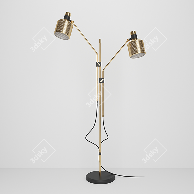 Bert Frank Double Riddle Floor Lamp 3D model image 1