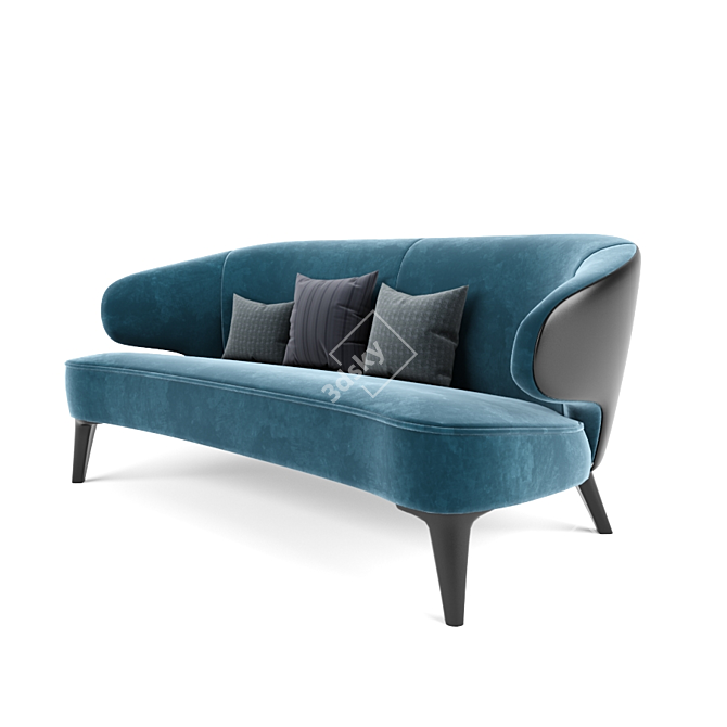 Elegant Minotti Aston Sofa & Chair Set 3D model image 2