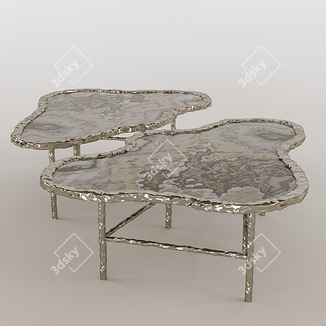 Glistening Meteorite Coffee Tables 3D model image 1