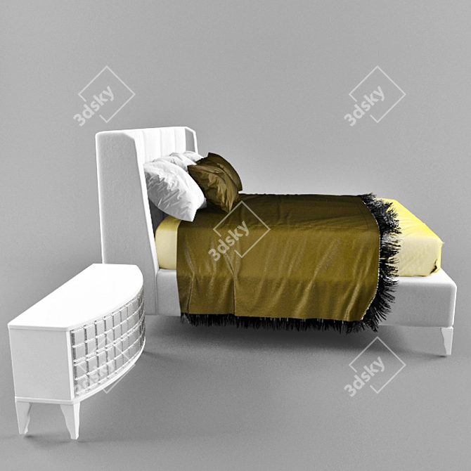 Italian Prostudio Bed 3D model image 2