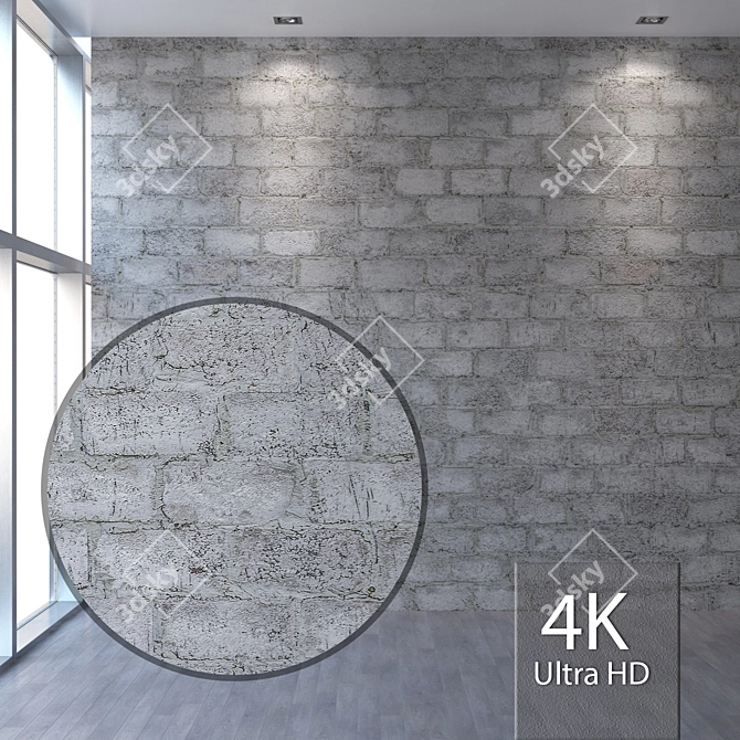 Seamless 4K Masonry Texture 3D model image 1