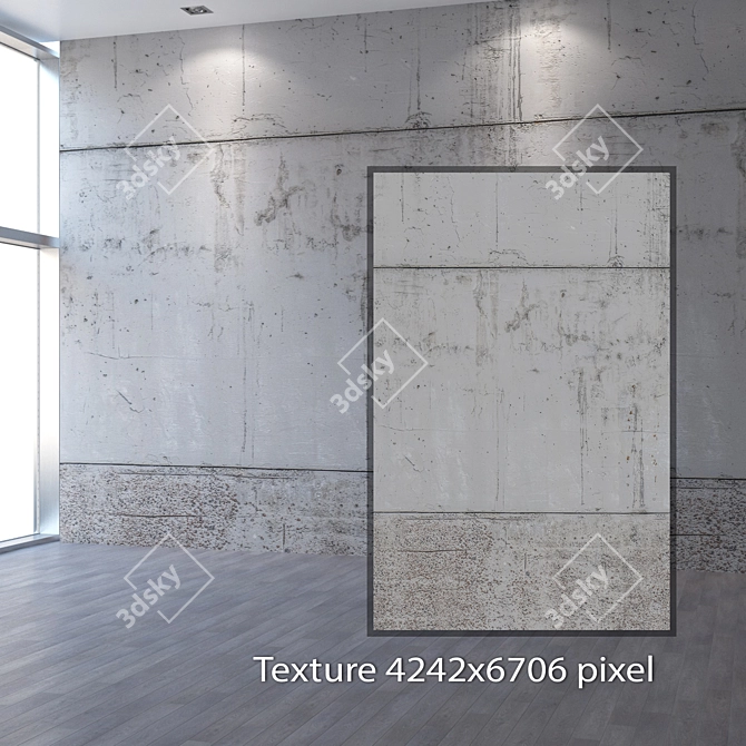 Seamless 4K Concrete Texture 3D model image 2