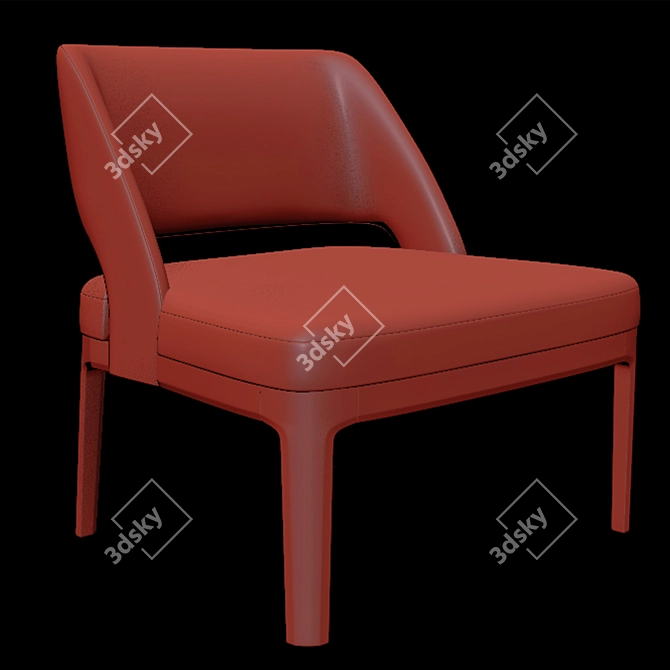 Sophisticated Minotti Owens Armchair 3D model image 3