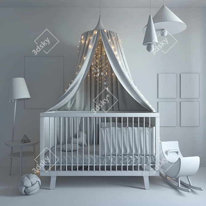 Luxury Baby Furniture Set 3D model image 2