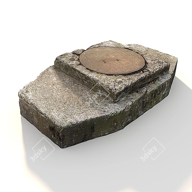 Concrete Sewer Collector: High-Detail 3D Model 3D model image 1