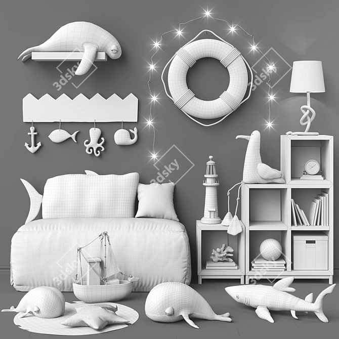 IKEA Modular Toys & Furniture Set 3D model image 3