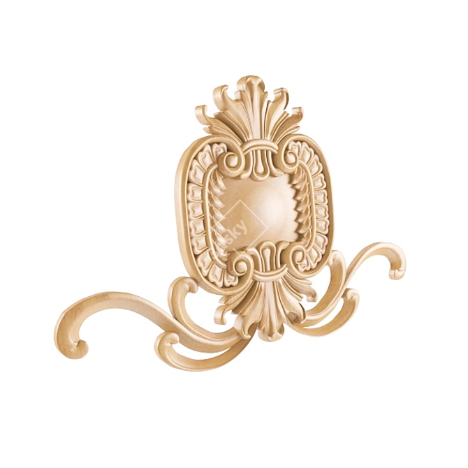 Carved Wall Decor: Ornate Classic Pattern 3D model image 1