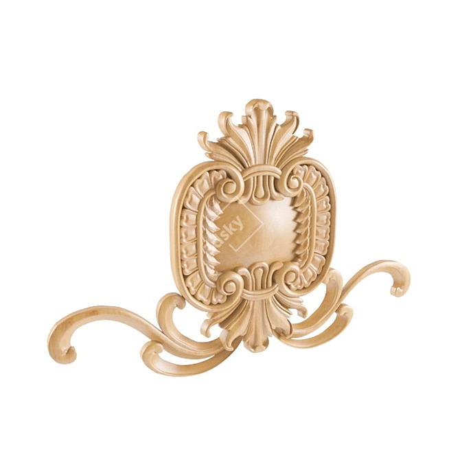 Carved Wall Decor: Ornate Classic Pattern 3D model image 3