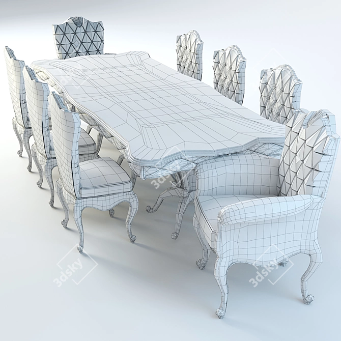 Elegant Artisan Furniture: Annibale Colombo 3D model image 3