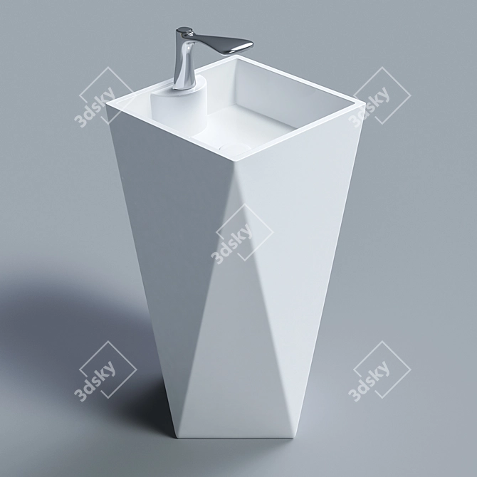 Elegant Diamond Basin 3D model image 1