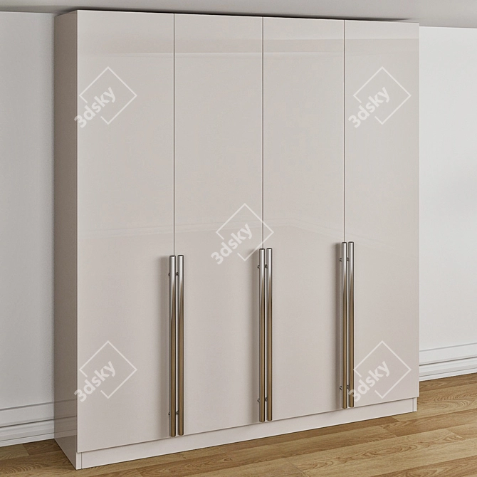 Sleek & Stylish Claremont Armoire 3D model image 1