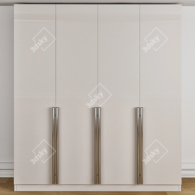 Sleek & Stylish Claremont Armoire 3D model image 2