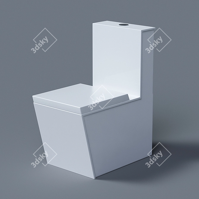 Sleek Edge Toilet: Modern Design 3D model image 2