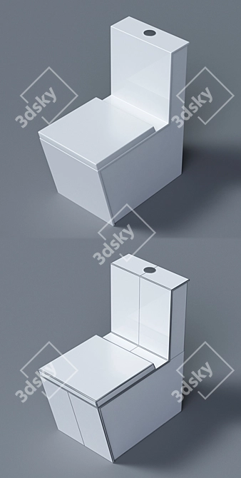 Sleek Edge Toilet: Modern Design 3D model image 3