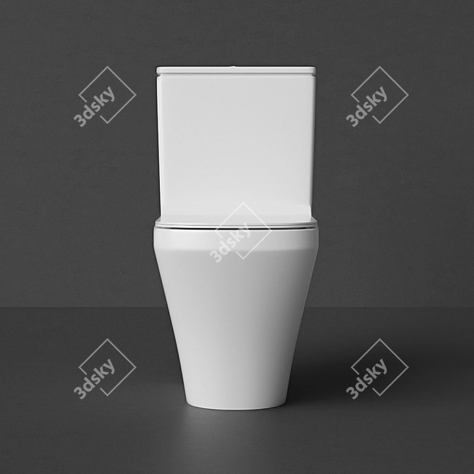 DuraStyle Toilet: Sleek Design & Superior Quality 3D model image 2