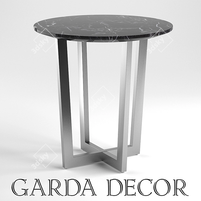 Elegant Nero Magazine Table 3D model image 1