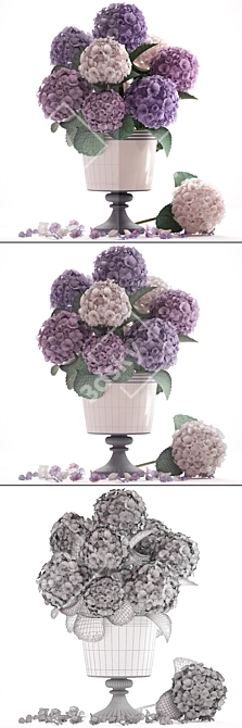 Hydrangea Dream Bouquet 3D model image 3