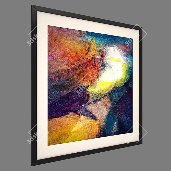 Colorful Ocean Life Abstract Art 3D model image 2