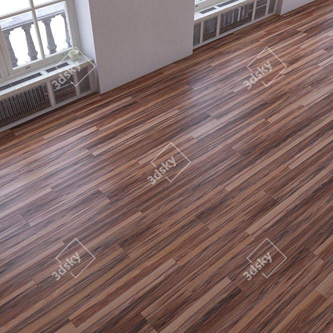 Versatile Wood Plank Laminate: Realistic Texture & Easy Installation 3D model image 2